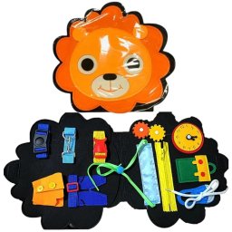 Carte Senzoriala Cu Activitati Din Fetru , Leu