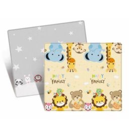 Covor bebe pliabil, gros, termoizolant, cu 2 fete, Happy family, 180x150 cm, M6