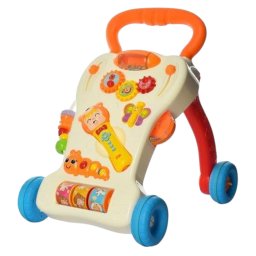 Antepremergator Muzical pentru Copii, cu Microfon, Luminite si Jucarii Interactive, albastru