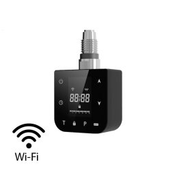Încălzitor cu cartuș Wifi pentru suport pentru prosoape cu termostat digital 600W negru