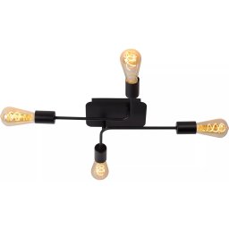 Lucide 21118/04/30 - Lustră aplicată LESTER 4xE27/40W/230V neagră