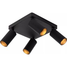 Lucide 09939/14/30 - Plafonieră cu spoturi CLUBS 4xGU10/40W/230V, neagră