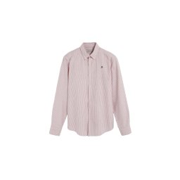 Scalpers Cămașă 'New Oxford' roșu burgundy / alb