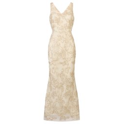 Kraimod Rochie de seară galben / alb lână