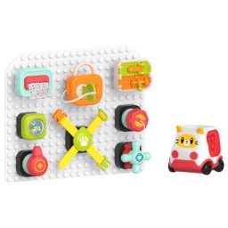 Placa interactiva cu activitati si cuburi senzoriale, 18 luni+