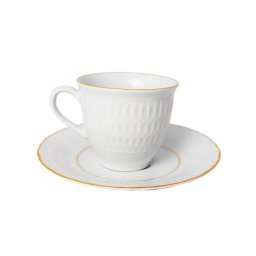 MINERVA - Serviciu de ceai / cappuccino portelan (6 persoane - 12 piese)