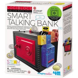 Set de constructii electronice Smart Talking Bank, Logiblocs, 4M