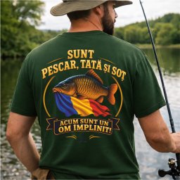 Tricou Personalizat Sunt Pescar Tata Si Sot