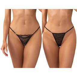 Obsessive Clara 2-pack Thong Black XXL/3XL