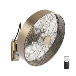 ZEVENTI - Ventilator de perete FANNY 50W/230V bronz + telecomandă