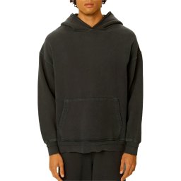 DIRTY LAUNDRY Futer Relaxed Hoodie With Rib Details DLMH000146 vintage black