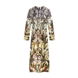 TED BAKER Rochie Zellie Print Long Sleeve Midi 281147 black