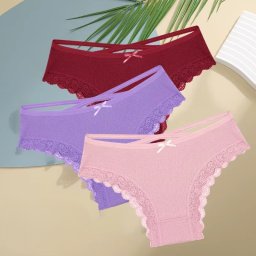 Set 3 perechi de chiloti pentru dama, CH104, Multicolor