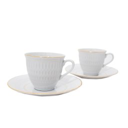 MINERVA - Serviciu de cafea portelan (6 persoane - 12 piese)