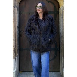 BLANA SCURTA ECOLOGIC FIR LUNG CU BUZUNARE INCHIDERE 2 CAPSE COOL BLACK AMMA TALIE UNICA Negru