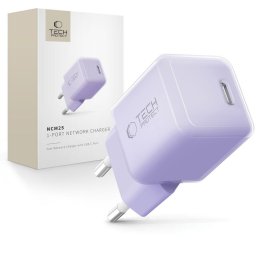 Husa Încărcător de rețea Tech-Protect NCM25 cu 1 port, PD 25W, baby purple