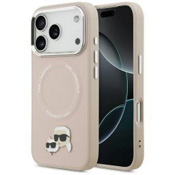 Husa Husa iPhone 17 Pro - Karl Lagerfeld Karl & Choupette Pins MagSafe (KLHMP17LPSMLRKCP) - Pink