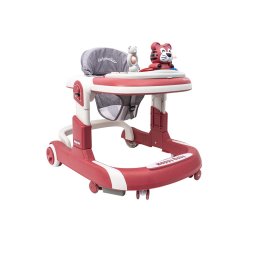 Premergator cu 6 roti silentioase, 6luni+, sezut reglabil, pliere usoara, roz Z-TOOLS / ZTS9130