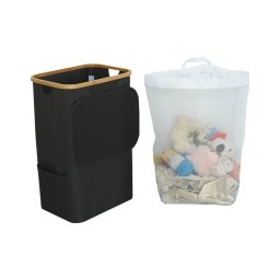 Coș de gunoi 100L negru 44x33x67 cm