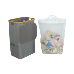 Coș de gunoi 100L gri 44x33x67 cm