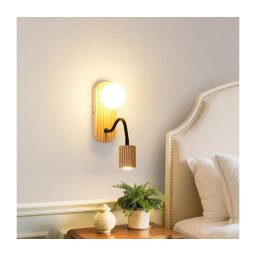 BRILAGI - Lampă de perete MODERN WOOD, 1xG9/5W/230V + 1xGU10/8W, lemn