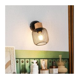 BRILAGI - Aplică spot de perete BASKLITE 1xE27/15W/230V lemn/negru