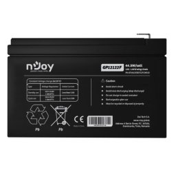 NJOY GP12122F – Baterie VRLA AGM 12V / 12Ah