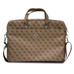 Geanta pentru laptop, Guess, Poliuretan/Policarbonat, 16'', Maro