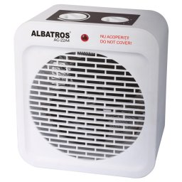 Aeroterma electrica, 2 trepte de putere 1000/ 2000 W, termostat reglabil, selector mod utilizare ventilator rece / cald / fierbinte, 200 x 123 x 225 mm, alb
