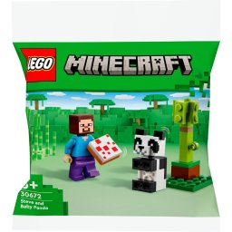 Lego Minecraft Steve & Baby Panda pentru 6+ Ani