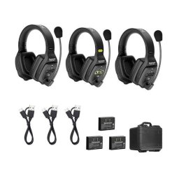 Sistem Intercom Wireless, Saramonic WiTalk WT3D, casti pentru 3 Persoane, Full-Duplex, 1.9GHz, dual-ear