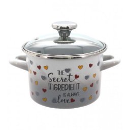 Oala cu capac sticla Secret Ingredient Metalacemail/16cm, 1.9l