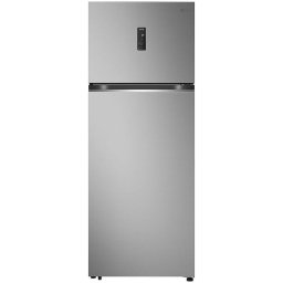 Frigider cu doua usi LG GTBV44PYBKD, Capacitate 461 l, No Frost, Clasa E, Display LED, Compresor Inverter, Smart Diagnosis, Wifi, Racire prin usa, H 184.5 cm, Argintiu