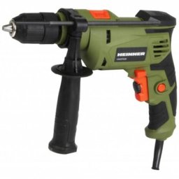 Masina de gaurit si insurubat (bormasina) cu percutie Heinner 810W13MM, 810 W, 3000 RPM, 13 mm mandrina automata, Verde