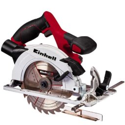 Fierastrau circular de mana pe acumulator Einhell TE-CS 18/165-1 Li - Solo, 18 V, Tehnologia PXC, Viteza 4200 RPM, 165 mm x 20 mm lama taiere, 54 mm adancime maxima taiere, Fara acumulator/incarcator