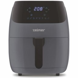 Friteuza cu aer cald Zelmer ZAF5502G, 1500 w, invelis antiaderent, 5 l, touch control, timer pana la 60 minute, oprire automata, 8 programe presetate, temperatura pana la 200 grade, Gri antracit