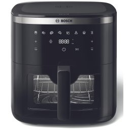 Friteuza cu aer cald Bosch MAF671B1, 1800W, 8 programe, Capacitate 7.2 l, set grill, Touch control, afisaj digital, curatare usoara, fereastra de monitorizare, Negru