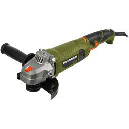Polizor unghiular (flex) Heinner VPU005, 1200 W, 12000 RPM, 125 mm diametru disc + maner lateral + perii + aparatoare + cheie montare disc, Verde