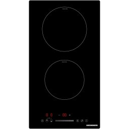 Plita incorporabila Heinner HBHI-M2ZBSTC, Inductie, 2 zone de gatit, Boost, Control touch, Timer, Protectie copii, Indicator caldura reziduala, 30 cm, Negru