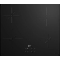 Plita incorporabila Beko HII64400QT, Inductie, 4 zone de gatit, Touch control, Quick&Easy Clean, OverHeat Safety System, 60 cm, Negru