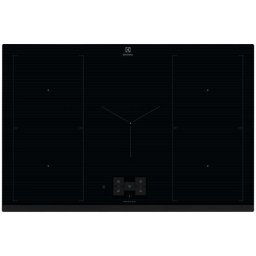 Plita incorporabila Electrolux EIS87583, Inductie, 5 zone de gatit, Booster, Control touch, Timer, Conectivitate hota, Ecran TFT, SenseBoil, 78 cm, Negru
