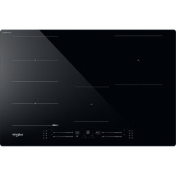 Plita incorporabila cu inductie Whirlpool WF S1577 CPNE, control cu buton tactil, 4 zone de gatit, 80 cm, Negru