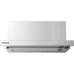 Hota telescopica Heinner HTCH-MD400IX, 60cm, 400 m3/h, 2 trepte de viteza, motor: 1 x 45w, lumina led: 1 x 1.5w, 2 filtre aluminiu, diametru tub de evacuare: 150 mm, Inox