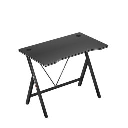 Birou Gaming, Huzaro Hero 1.4, dimensiuni 100 x 50 x 75 cm, Cadru Otel, Blat Fibra de Carbon, sistem gestionare cabluri, Negru