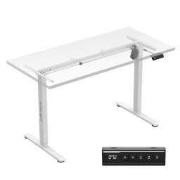Cadru pentru birou Mark Adler Xeno 2.1, cu inaltime reglabila electric, 73-119 cm, Functii de Memorie, capacitate de sarcina 80 kg, Alb