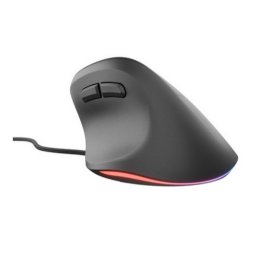 Mouse Natec Crake 2 Pro Vertical, iluminare RGB, Wired, optic, 12800 dpi, Negru