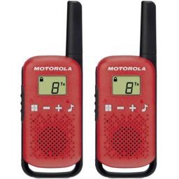 Statie emisie-receptie PMR Motorola Talkabout T42, set 2 buc., Rosu-Negru