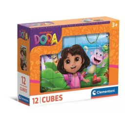 Clementoni: Dóra, exploratoarea cuburi de poveste - set de 12 piese