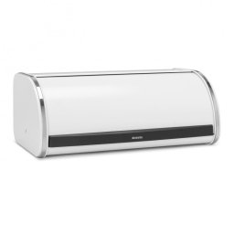 Cutie pentru paine Brabantia Roll Top 1003250, 16 L, 44.5x26 cm, Constructie usoars si robusta, Alb/Inox