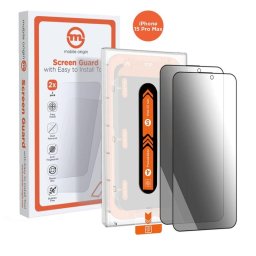 Privacy Screen Guard iPhone 15 Pro Max with easy applicator, 2 pack